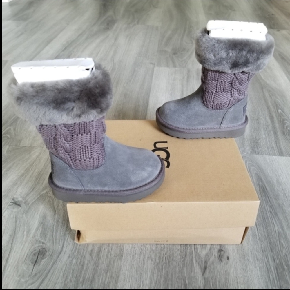 UGG Toddler Juniper II Suede/knit Boot